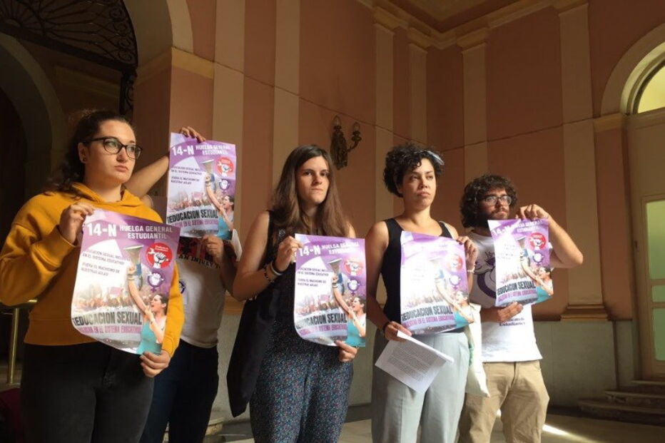 Dirigentes do sindicato de estudantes de Espanhaq