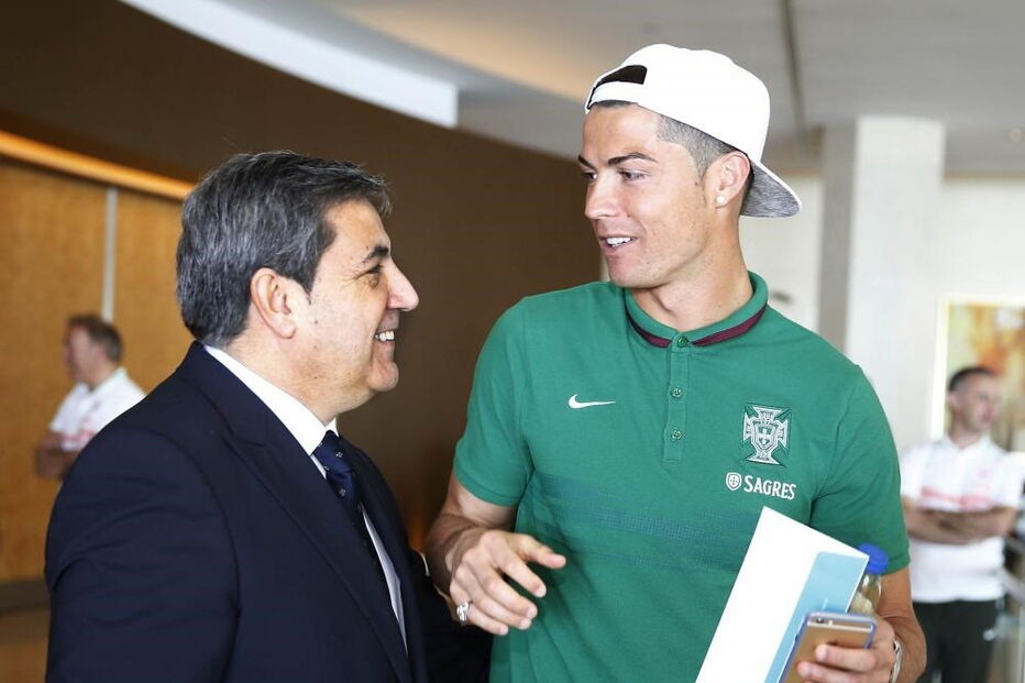 Fernando Gomes com Cristiano Ronaldo
