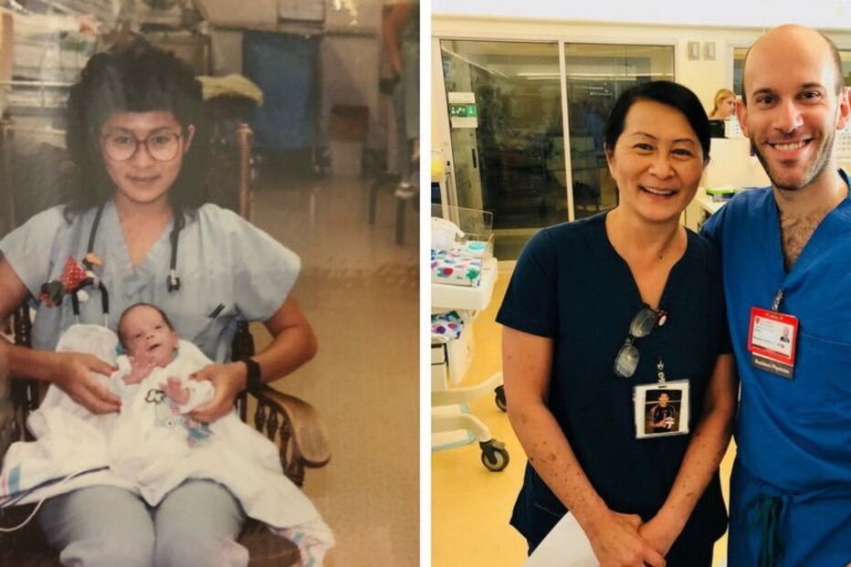 Enfermeira descobre que novo colega foi bebé prematuro de quem cuidou há 28 anos