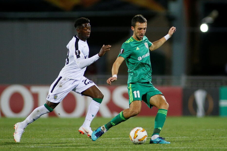Jogo entre Vorskla Poltava e Sporting