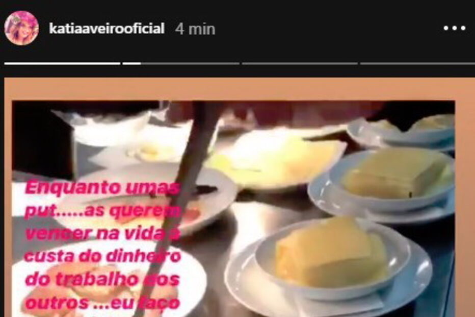 Publicação de Katia Aveiro no Instastories