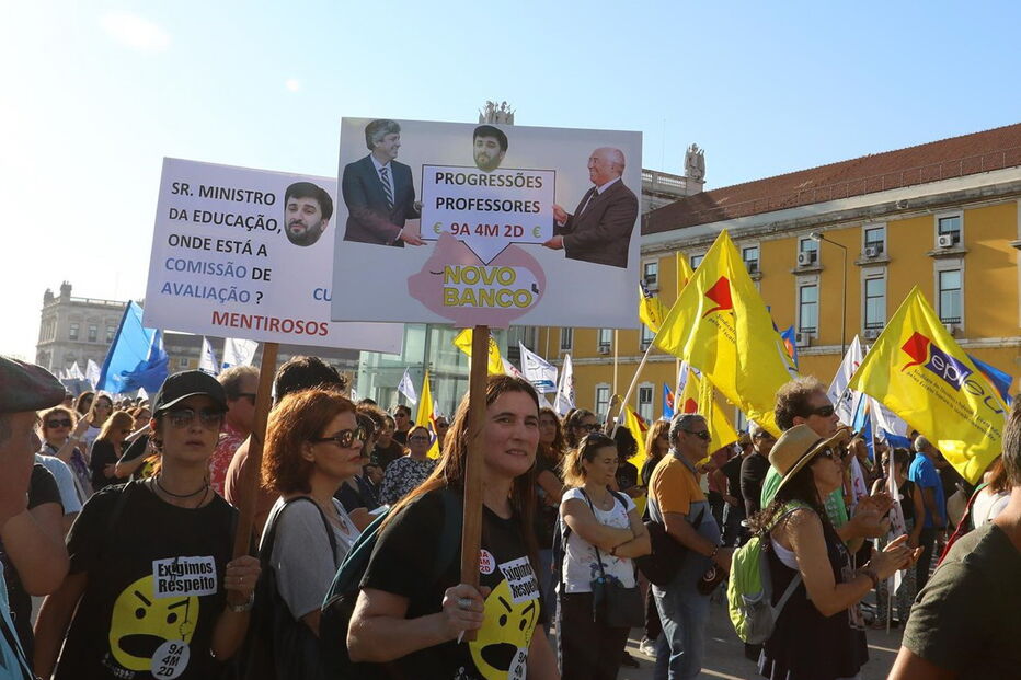 Manifestação de professores em Lisboa, a 5 de outubro de 2018