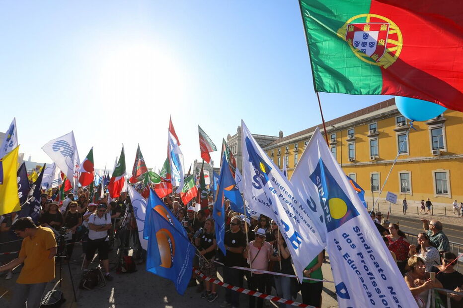 Manifestação de professores em Lisboa, a 5 de outubro de 2018