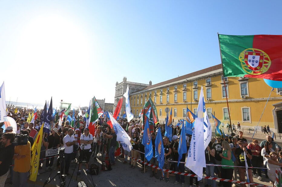 Manifestação de professores em Lisboa, a 5 de outubro de 2018