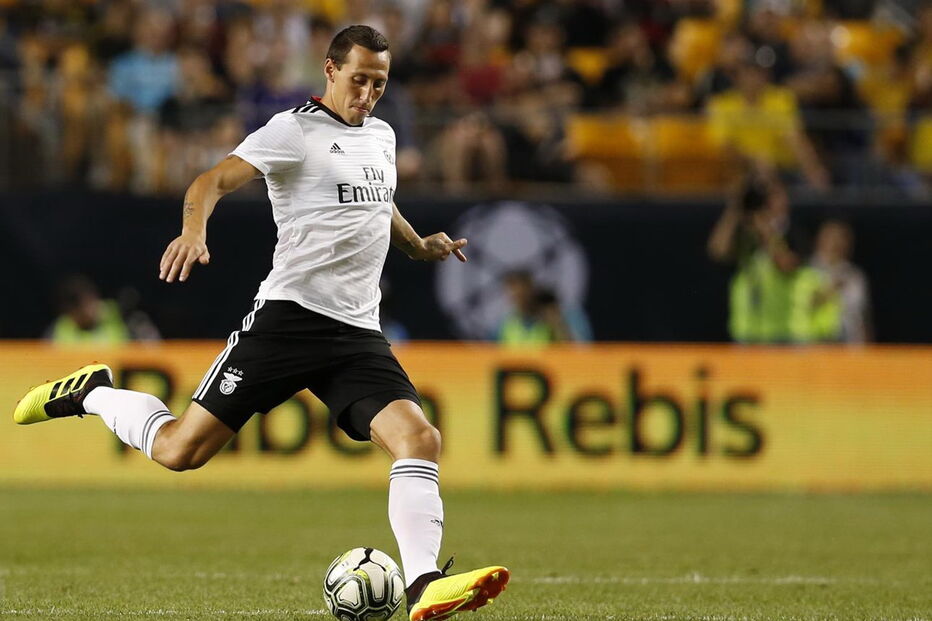 Cristán Lema em ação num jogo do Benfica