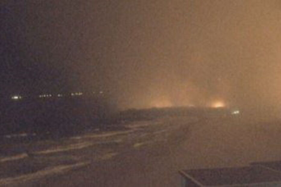 Fogo da serra de Sintra visto da praia do Guincho