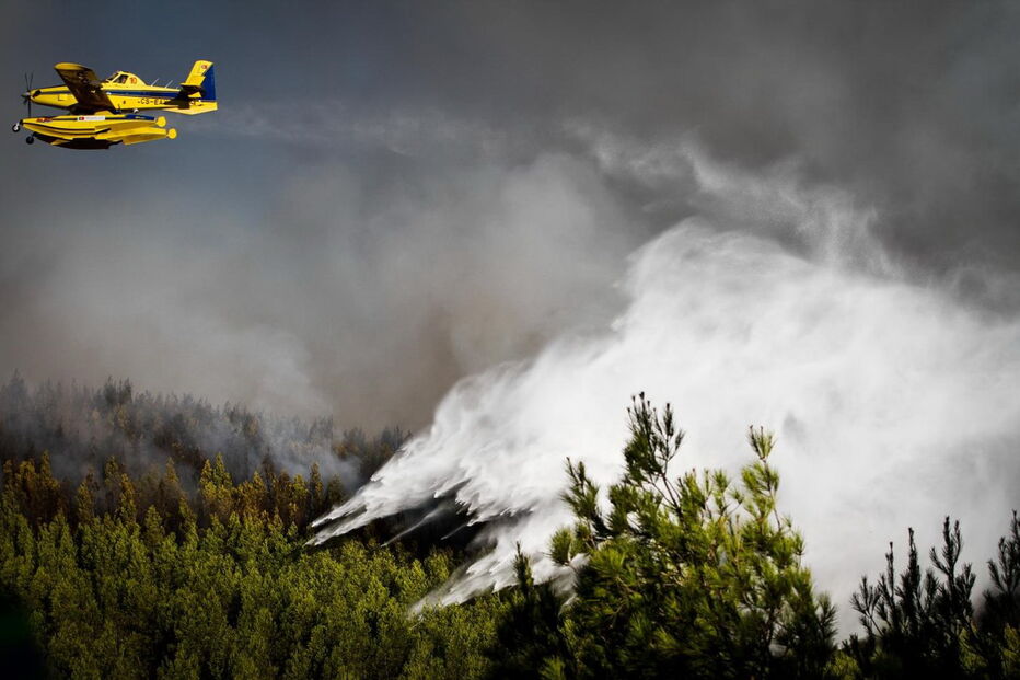  Fogo continua a lavrar com muita intensidade na serra de Sintra