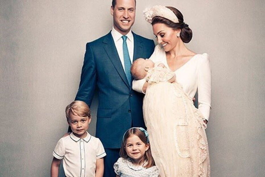 Kate Middleton, príncipe William e os três filhos
