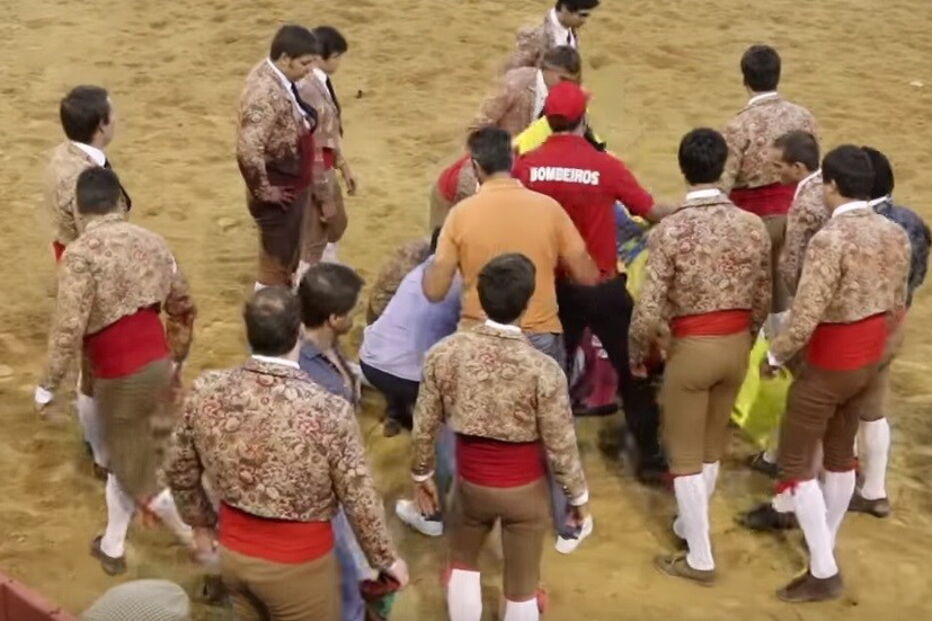 Forcado ferido com gravidade