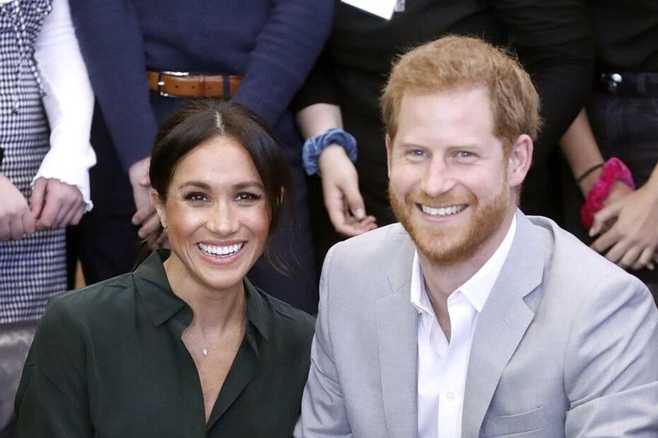 Principe Harry com a mulher, a duquesa Meghan Markle