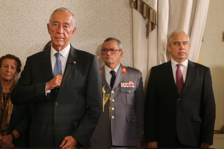 Marcelo Rebelo de Sousa na posse dos novos ministros do governo de António Costa 