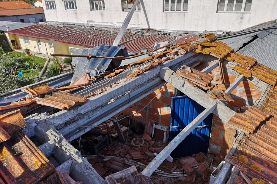 Estragos causados pela tempestade Leslie em Pombal