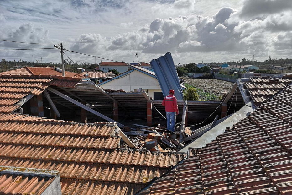 Estragos causados pela tempestade Leslie em Pombal