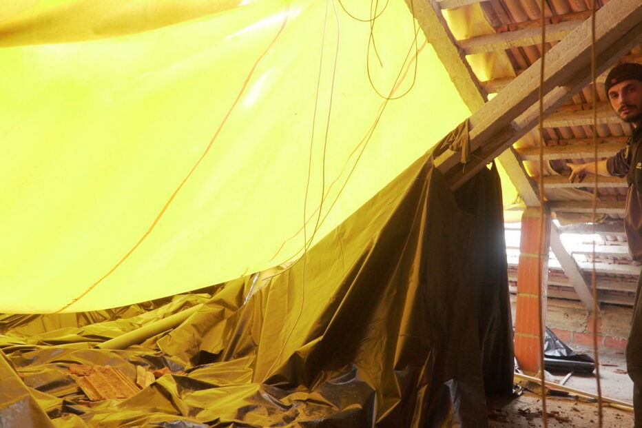 Estragos causados pela tempestade Leslie em Pombal