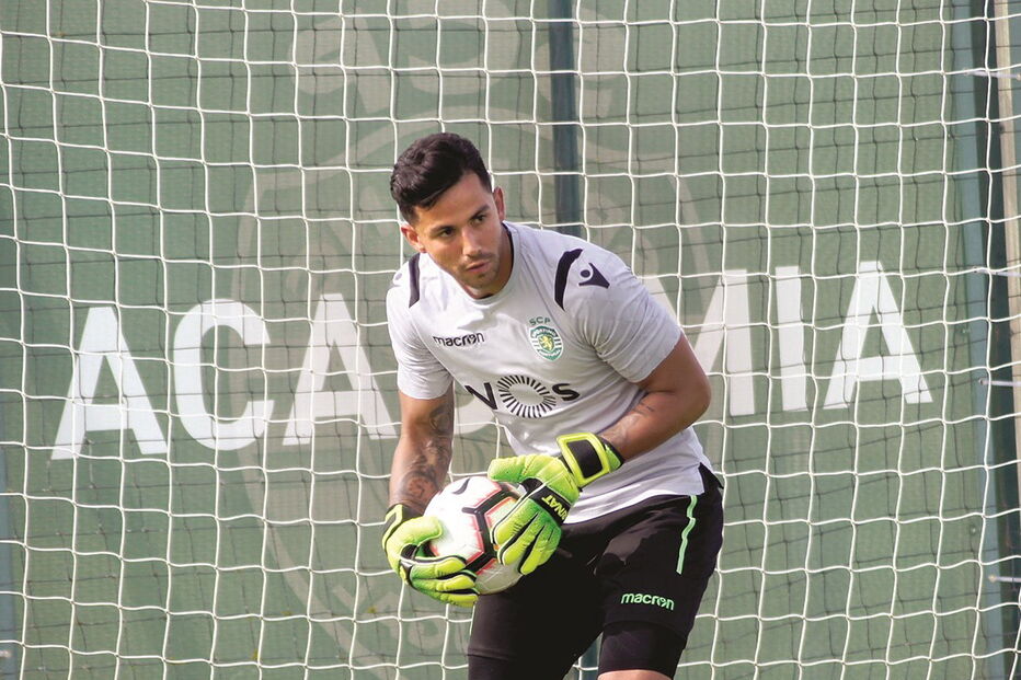 Renan num treino do Sporting