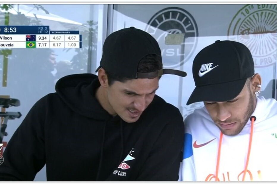 Neymar está em Peniche para apoiar surfista Gabriel Medina