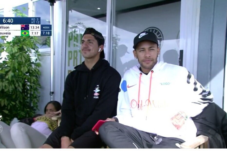 Neymar está em Peniche para apoiar surfista Gabriel Medina