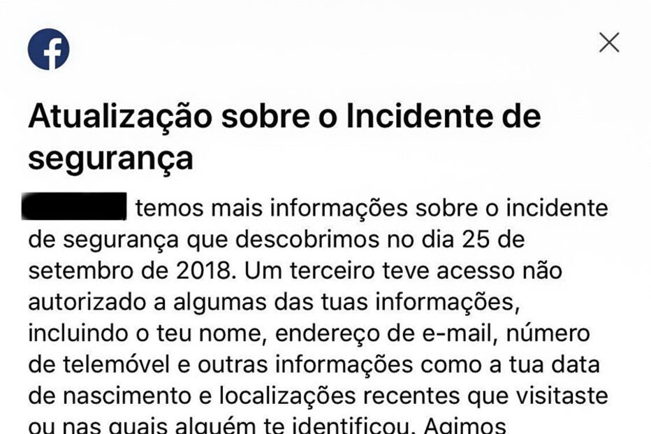 Portugueses cujas contas no Facebook foram alvo de ataque já começaram a ser notificados	