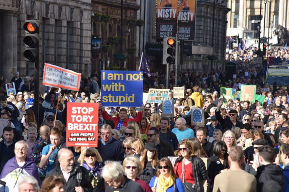 Britânicos manifestam-se contra o Brexit nas ruas de Londres