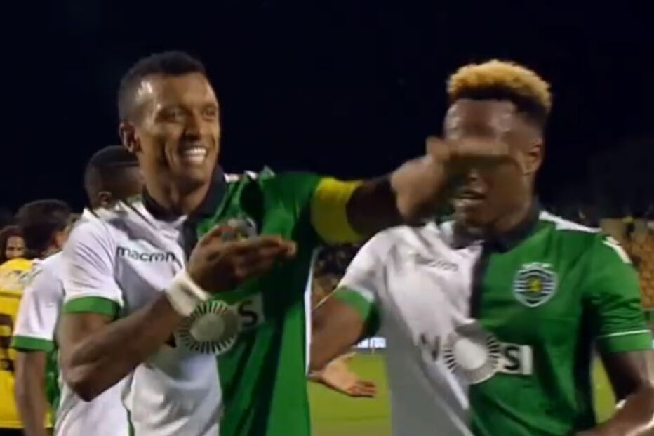 Nani festeja golo com coreografia da nova música de David Carreira