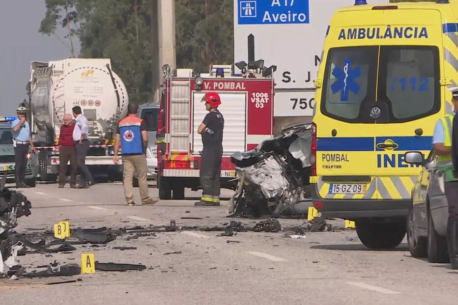 Colisão no IC8 em Pombal faz dois mortos