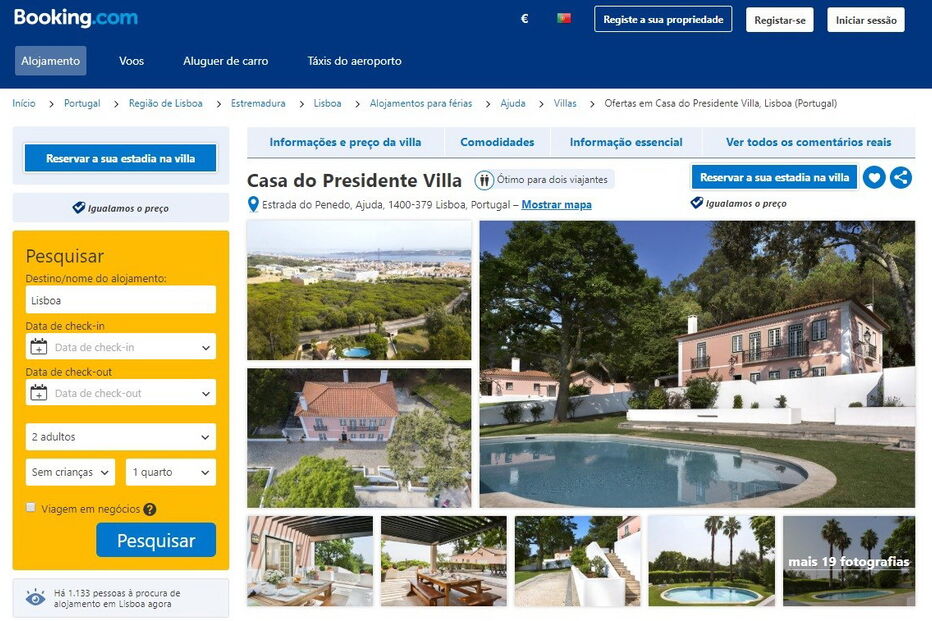 Casa do Presidente da Villa, no Booking