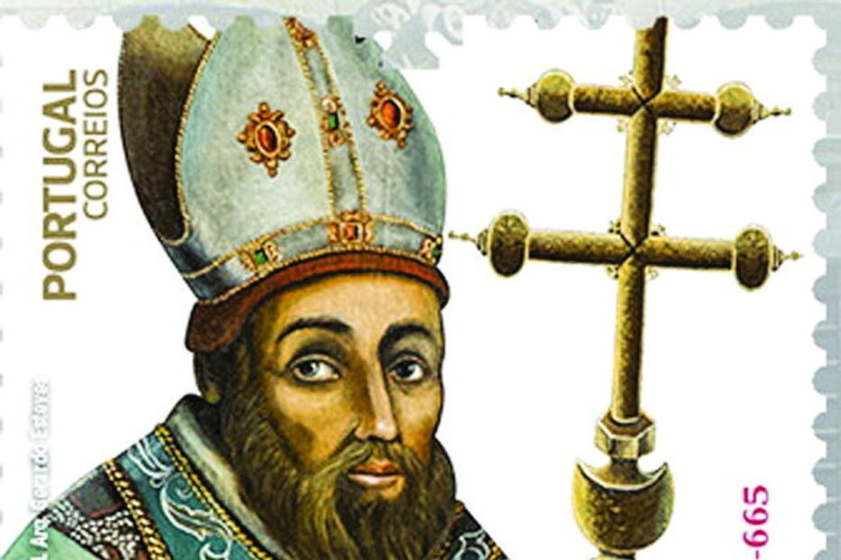 Selos dos arcebispos de Braga possuem  valor facial de 53 cêntimos. Existem 125 mil exemplares