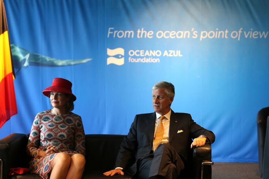 Reis da Bélgica visitam oceanário