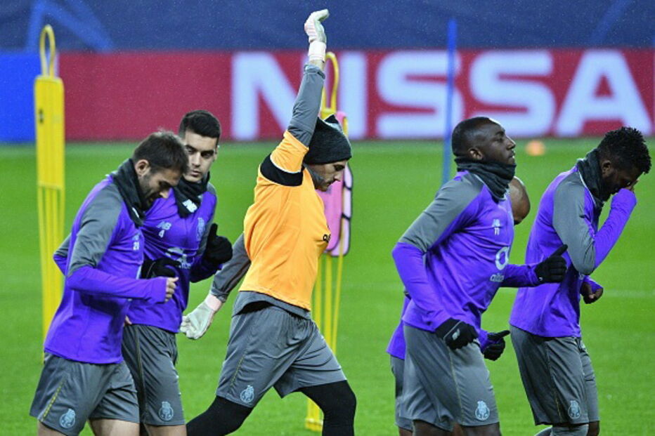 FC Porto no treino antes do jogo contra o Lokomotiv