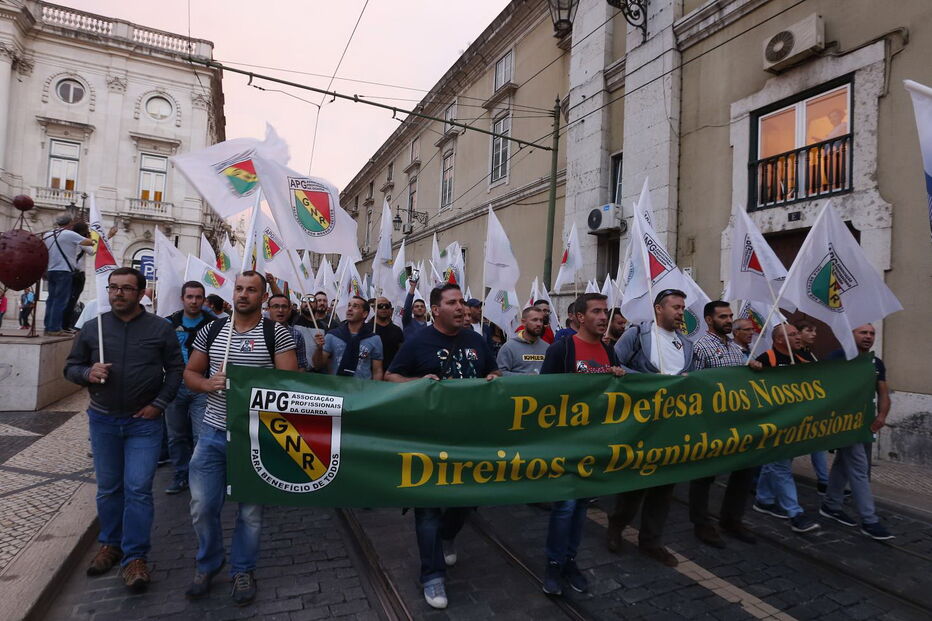 Forças de segurança manifestam-se em Lisboa