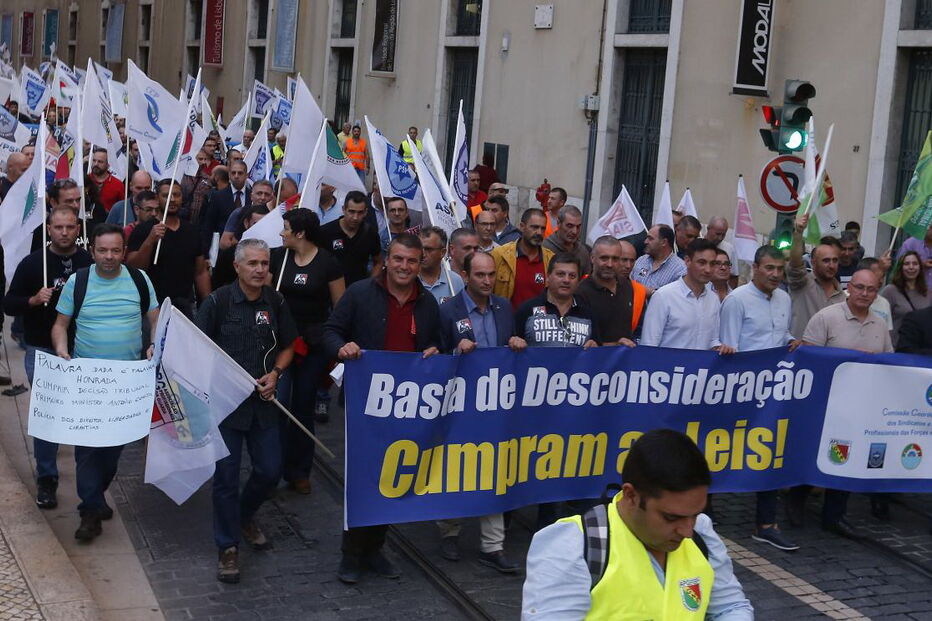 Forças de segurança manifestam-se em Lisboa
