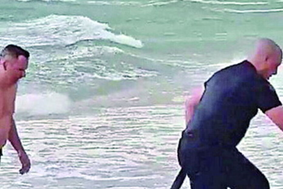 Polícias heróis salvam canguru na Austrália