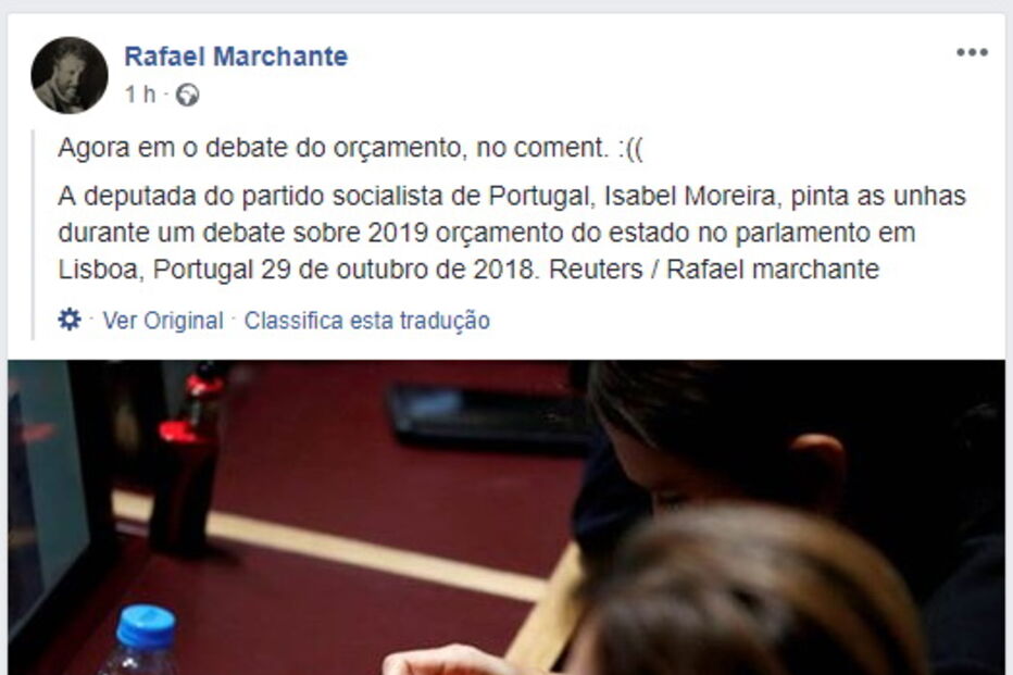Isabel Moreira pinta as unhas durante debate do OE 2019	