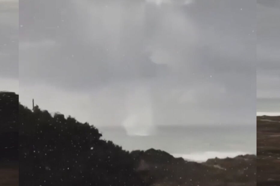 Tromba de água na nazaré