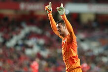 Jhonatan celebra golo do Moreirense contra o Benfica