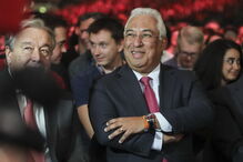 António Costa com Guterres na Web Summit