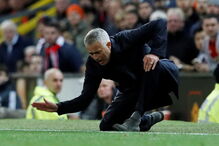 José Mourinho no jogo Manchester United - Newcastle