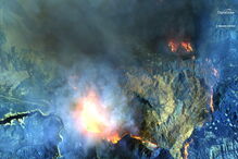 Satélite capta a destruição dos incêndios da Califórnia