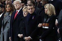 Trump junto de Merkel, Macron e Putin, nas cerimónias solenes do centenário do fim da I Guerra Mundial  
