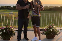 Cristiano Ronaldo com o namorado de Dolores Aveiro, José Andrade