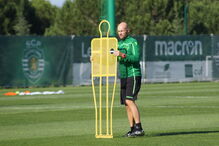 Marcel Keizer no primeiro treino 