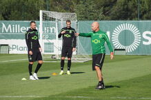 Marcel Keizer no primeiro treino 