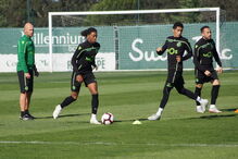 Marcel Keizer no primeiro treino 