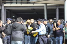 Mustafá à saída do tribunal do Barreiro