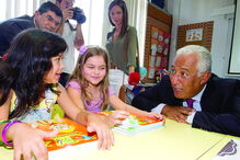 A Escola Ribeiro de Carvalho recebeu no ano passado a visita do primeiro-ministro, António Costa 