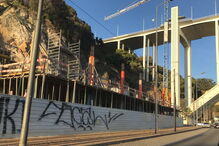 Obras junto à ponte da Arrábida, na marginal do Douro    