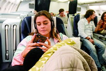 Mafalda Luís de Castro no avião