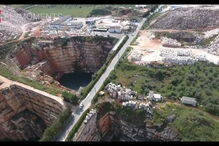 Imagens aéreas mostram tamanho da pedreira de Borba