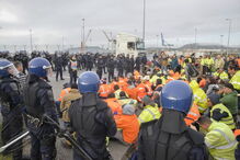 Estivadores em protesto