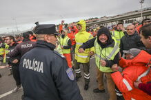 Estivadores em protesto